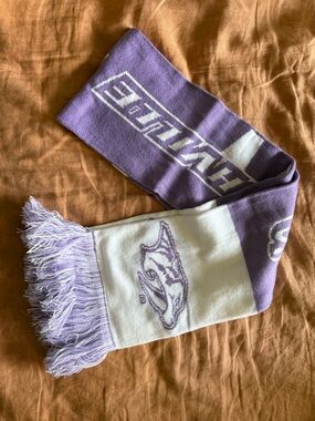 Purple & White Predators Knit Scarf